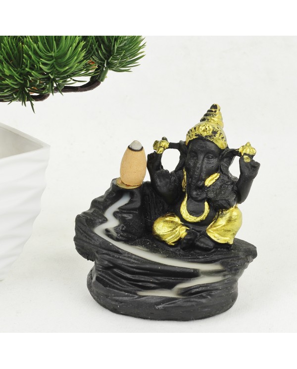 Stojan na vonné kužele - Tečúci dym - Ganéša