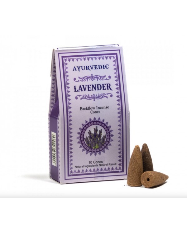 Vonné kužeľa Ayurvedic "Tečúci Dym" - Lavender, 30 g.
