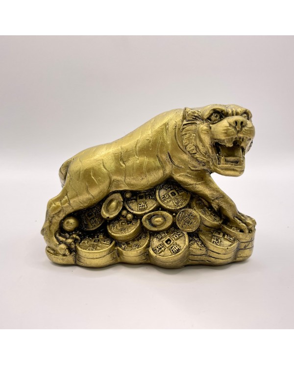 Soška Feng Shui - Tiger s mincami