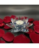 Krištáľové sklo - Svietnik lotosový kvet Exclusive