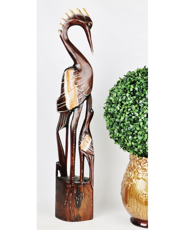 Drevená dekorácia volavka - Diana