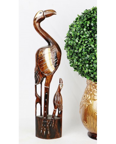 Drevená dekorácia kormorán - Samuel