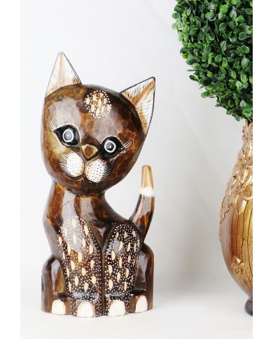 Drevená dekorácia mačka - Veronika