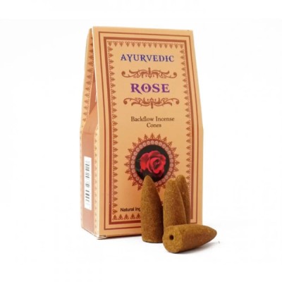 Vonné kužele Ayurvedic “Tekoucí Dým“ - Rose, 30 g.