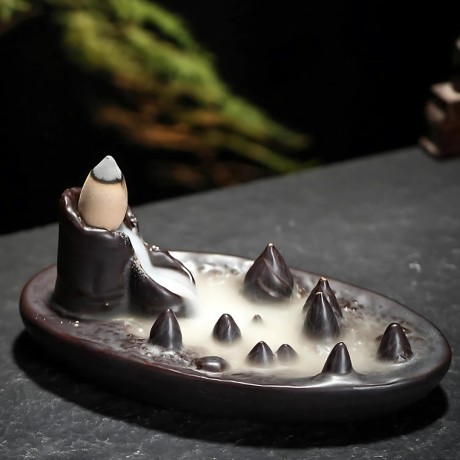 Stojan na vonné kužele - Tečúci dym - Skala 2