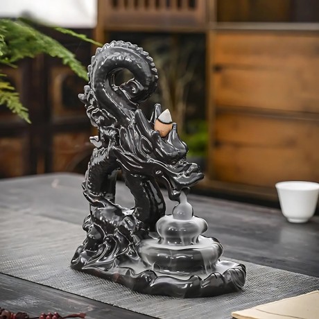 Stojan na vonné kužele - Tečúci dym - Čínsky drak 3