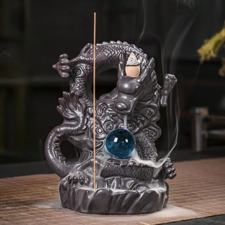 Stojan na vonné kužele - Tečúci dym - Čínsky drak 4 | Dekordomu.sk