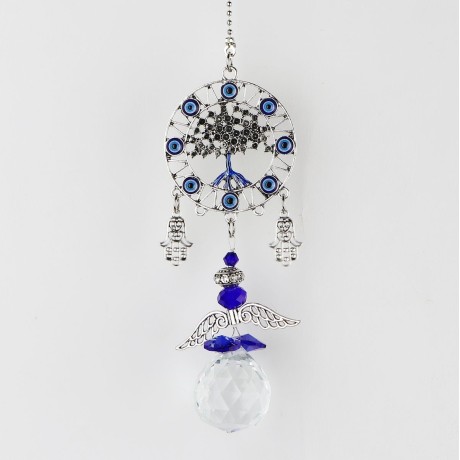 Prívesky Alahovo oko so Stromom života Ruky Fatimi krídla a krištáľ  | Dekordomu.cz