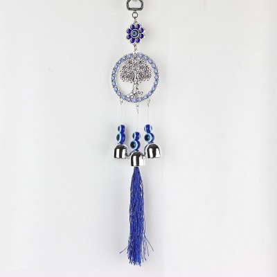 Prívesky – Allahovo oko so Stromom života Zvonkohrou a modré strapce